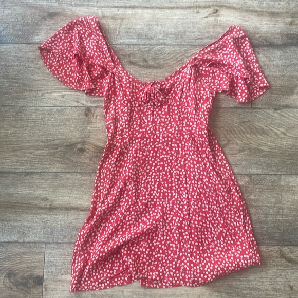 Zara Red Floral Mini dress - Picture 2 of 5